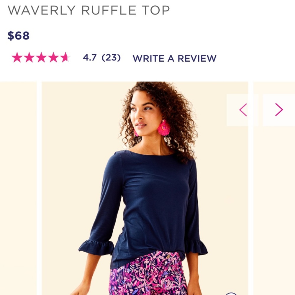 Lily Pulitzer Waverly Ruffle Top